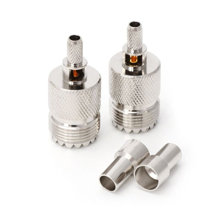 10 Sets UHF Female Jack Crimped RF Connector Coaxial Adapter for 5mm RG58 RG142 / 3D-FB Cable 10 Sets UHF Female Jack Crimped RF Connector Coaxial Adapter for 5mm RG58 RG142 / 3D-FB Cable